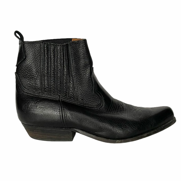 Joe Sanchez Black Leather Ankle Cowboy Boots 41